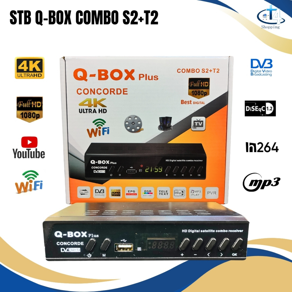 SET TOP BOX Digital Combo DVB S2 + T2 Wifi STB Antena Super HD Support Antena Digital Dan Parabola