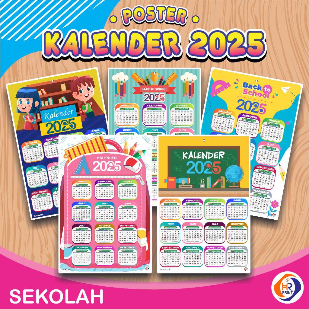 

Kalender poster SEKOLAH - Kalender dinding Sekolah - KALENDER POSTER 2025