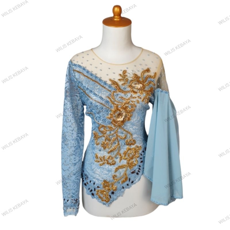 Kebaya Modern Payet Motif Bunga Payet Mutiara