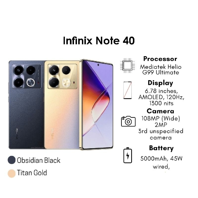 INFINIX NOTE 40 SECOND