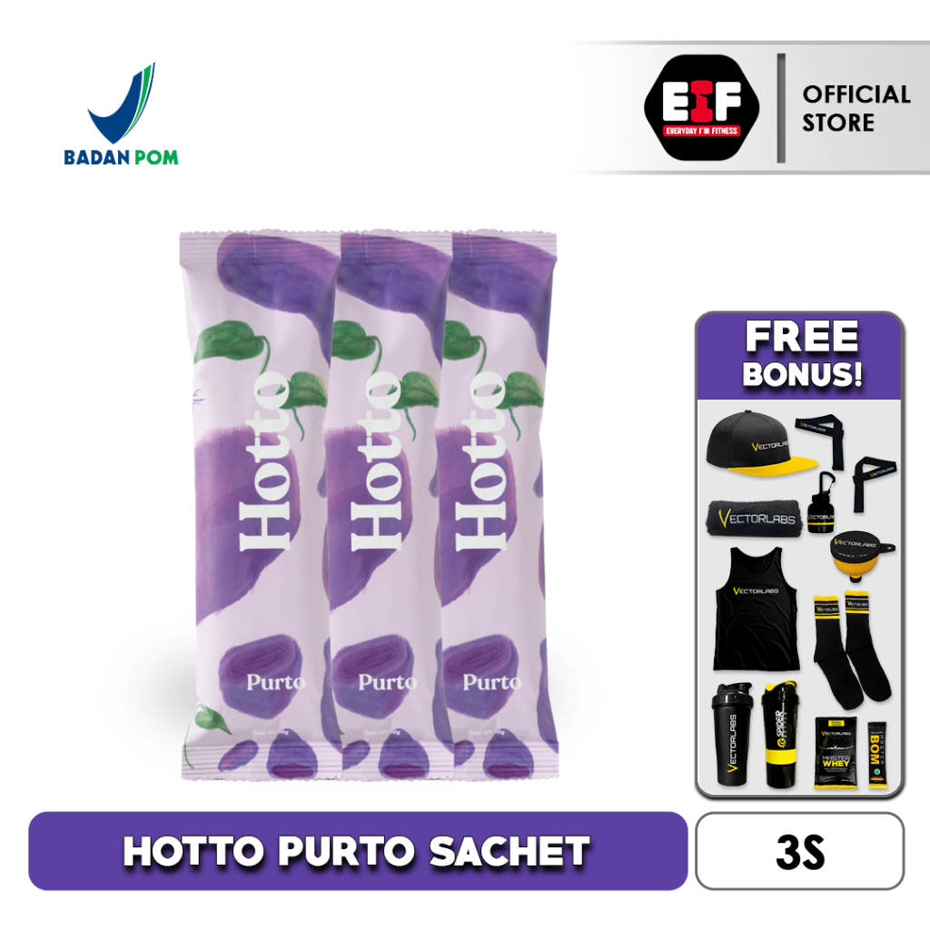 

HOTTO PURTO 3 Sachet 90 Gram - Multigrain with Purple Potato