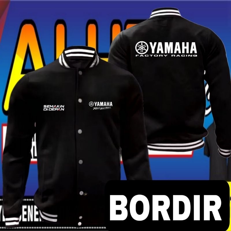 Jaket bordir Yamaha factory racing jaket Yamaha factory racing jaket baseball Yamaha factory racing 