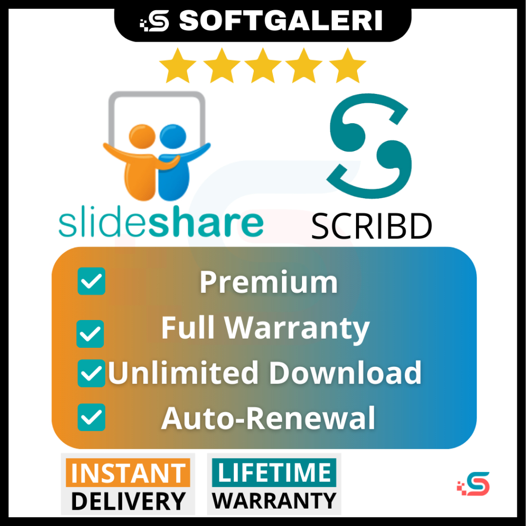 Scribd Prmium Scribd Lifetime Scribd  Slideshare Slide Share Genuine Warranty