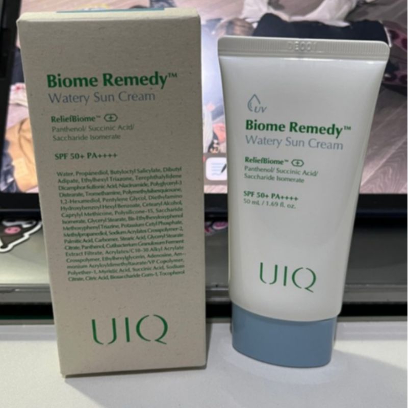 uiq biome re watery suncream 50ml