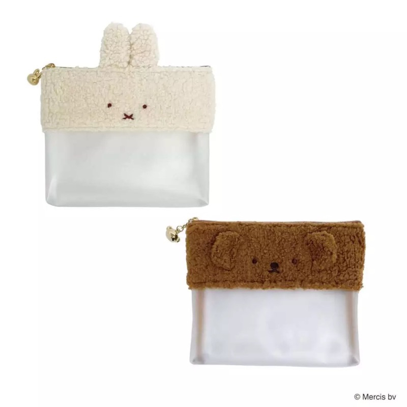 

Flat Pouch Miffy Boris Boa Face Series Mercis bv Storage Pouch Kotak Serbaguna Translucent Kotak Pensil Limited Edition