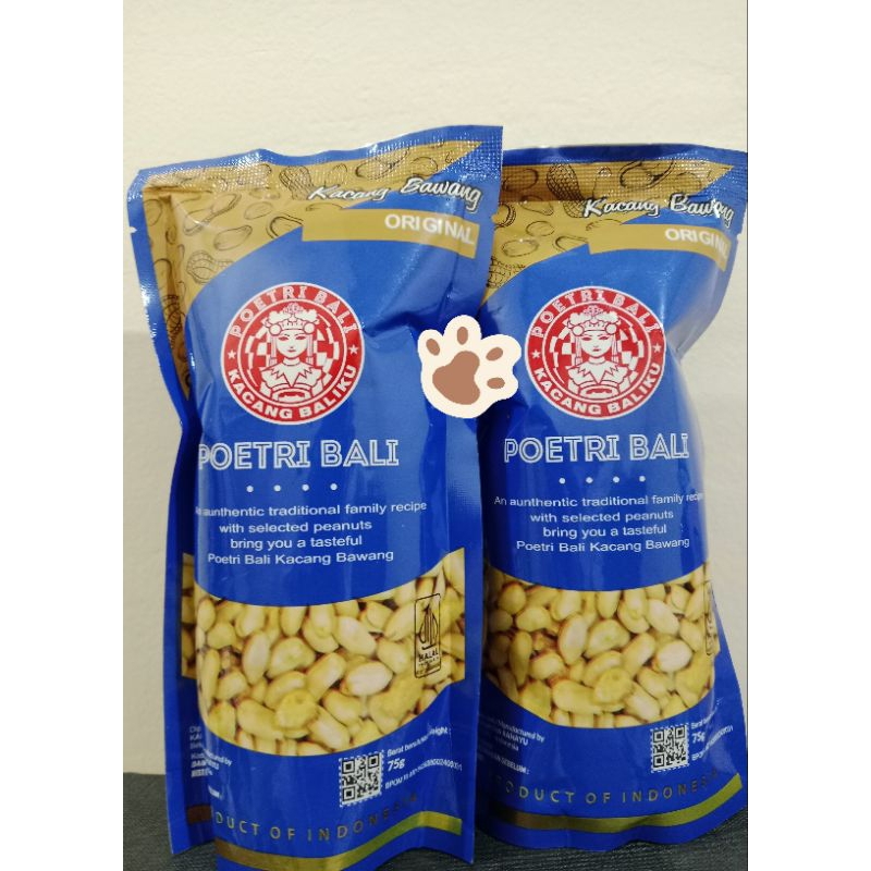 

Kacang bawang Original Poetri Bali kemasan pouch 75gr