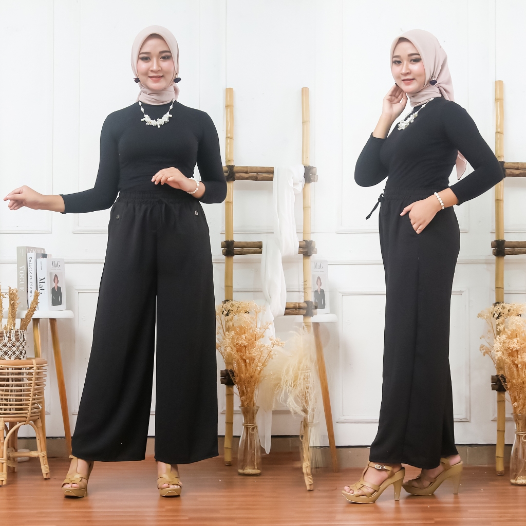 Kulot Anjani One Set Anjani Setelan Gamis Modern Bahan Katun Premium