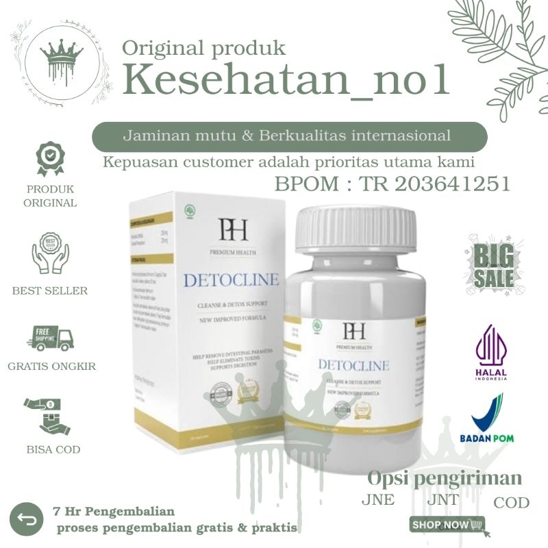 Detocline - Detocline Obat Parasit Asli 100% Berkulitas Herbal Alami