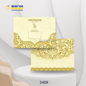 CETAK UNDANGAN PERNIKAHAN SIMPLE MEWAH ERBA 2408
