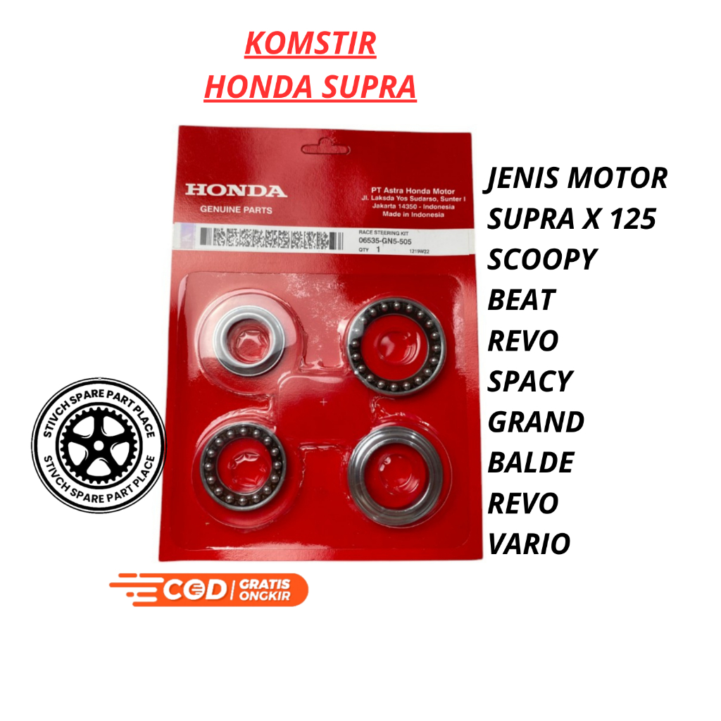 KOMSTIR KONES HONDA SUPRA  X 125 / BEAT / SPACY / BEAT FI / SCOOPY / GRAND / BLADE / REVO