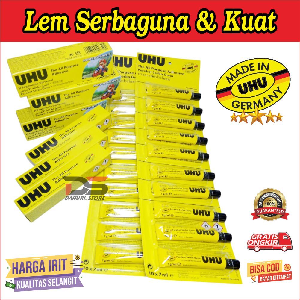 

LEM UHU CAIR,LEM SERBAGUNA, LEM KECIL, LEM UHU MURAH GLUE harga Untuk 1 pcs