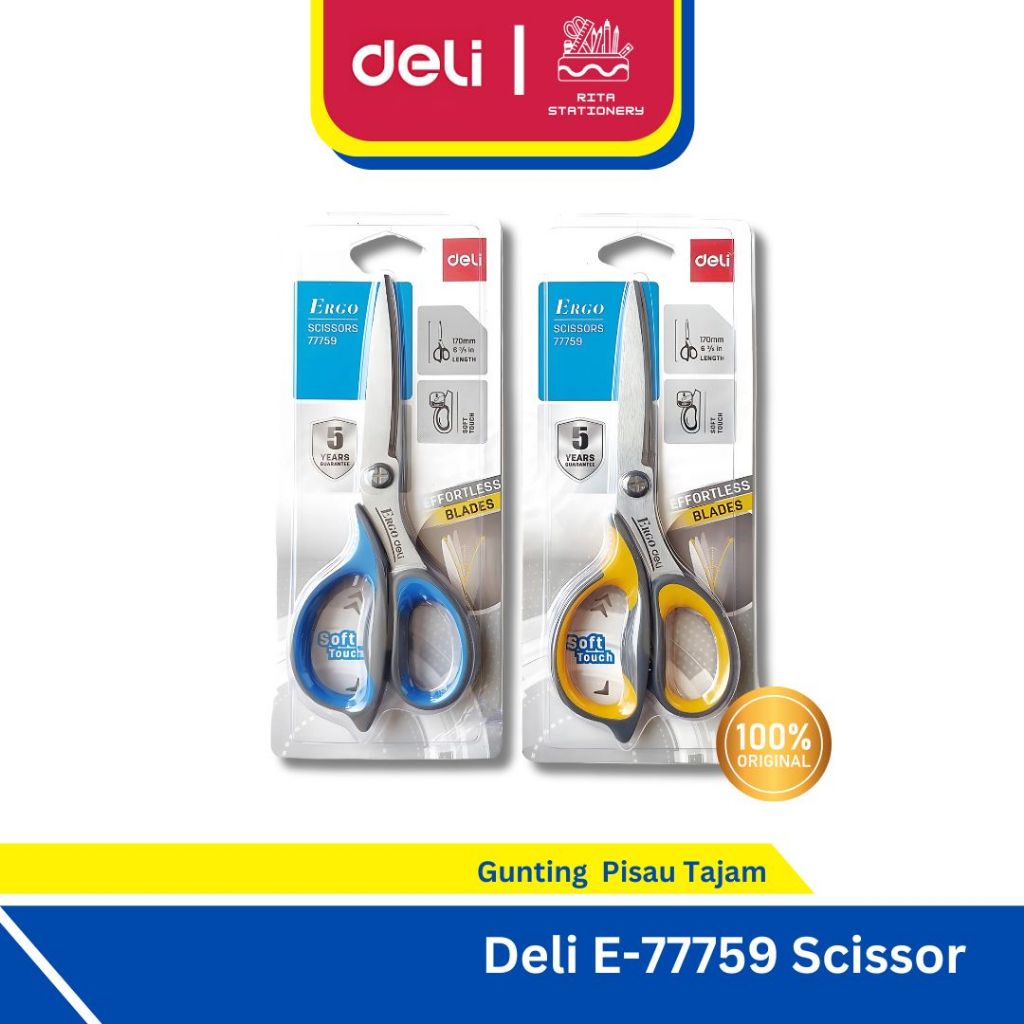 

Deli Gunting Tajam anti karat E-77759 Scissor