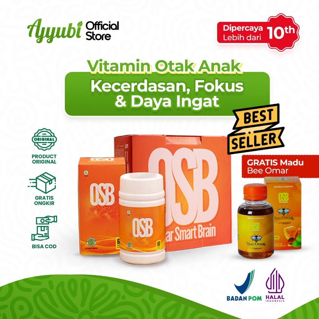 Vitamin Otak Anak OSB Untuk Daya Ingat Kuat Menghafal Lebih Cepat 60 Kapsul