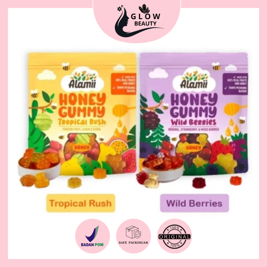 

ALAMII Honey Gummy 40g - Wild Berries | Tropical Rush - Cemilan Anak