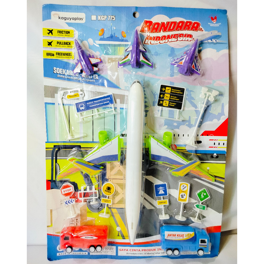 Mainan bandara indonesia set mainan pesawat terbang airport toys mainan mobil anak