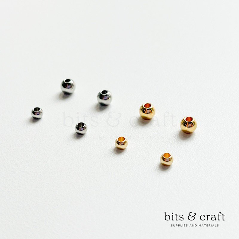 Round Spacer Beads Stainless Steel | Spacer Bulat