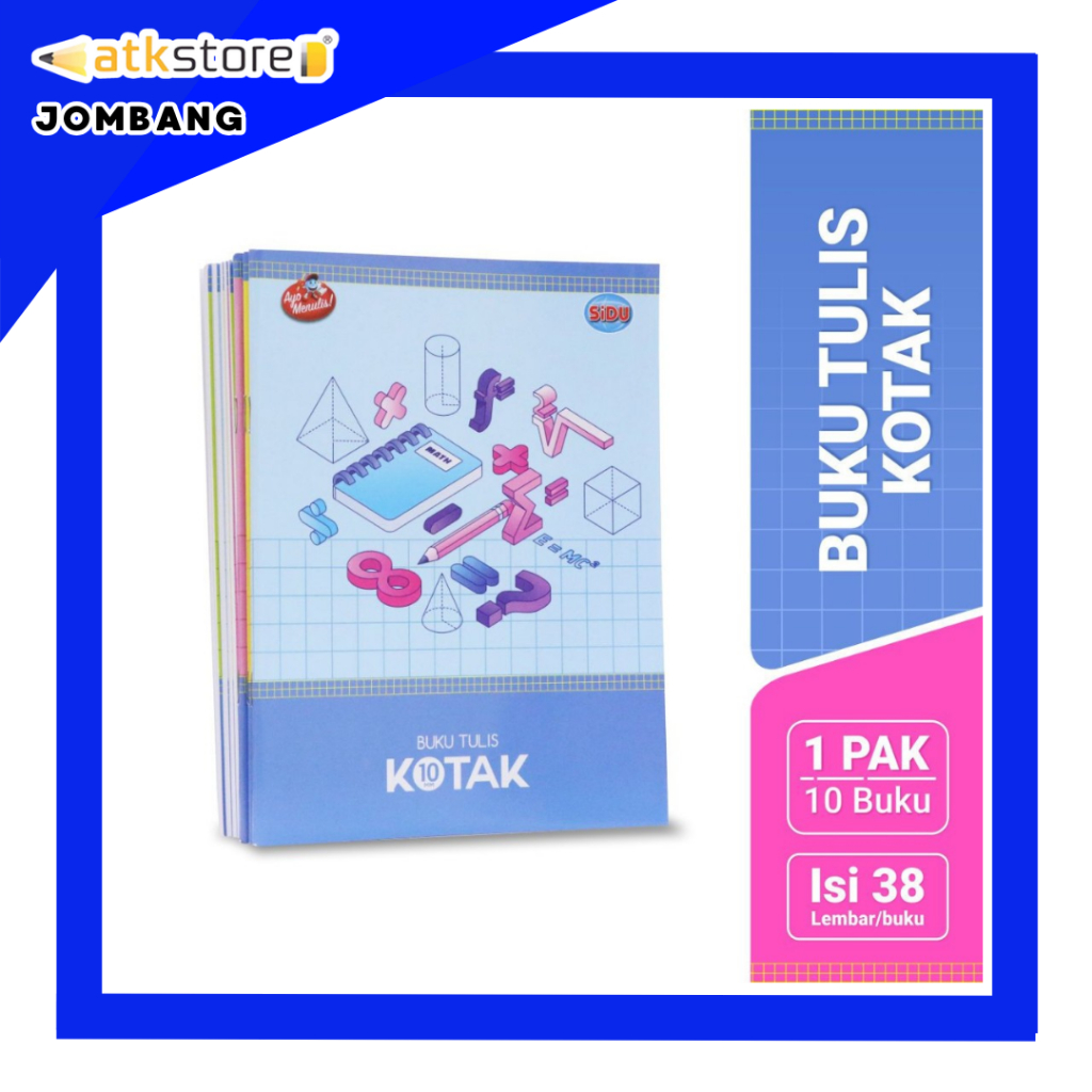 

(PACK) SIDU Buku Kotak Besar 14 mm 38 lembar - Buku Tulis Matematika dan Mandarin - Buku Tulis - ATJ