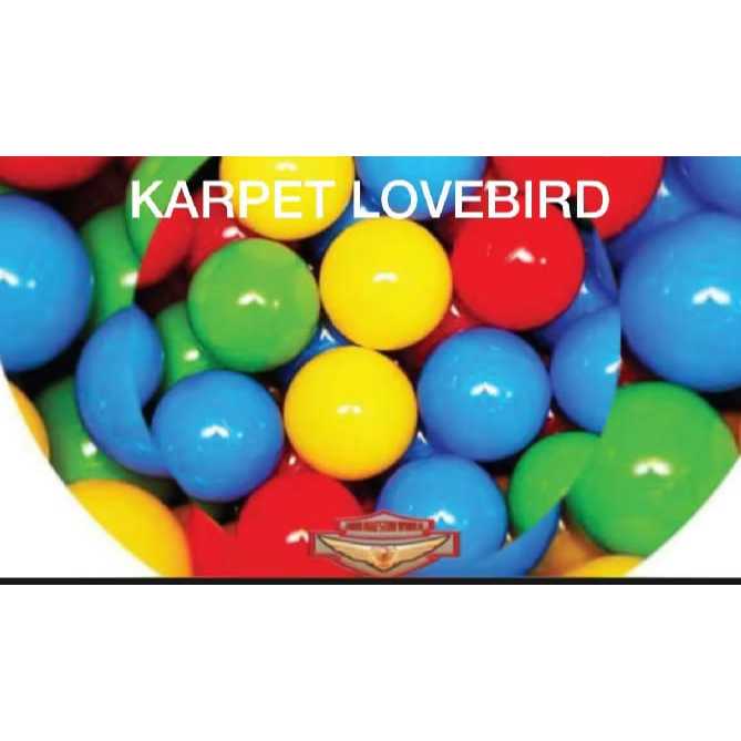 Karpet Lovebird 3D Alas Sangkar Kandang Burung Motif Bola 3D 3 Dimensi