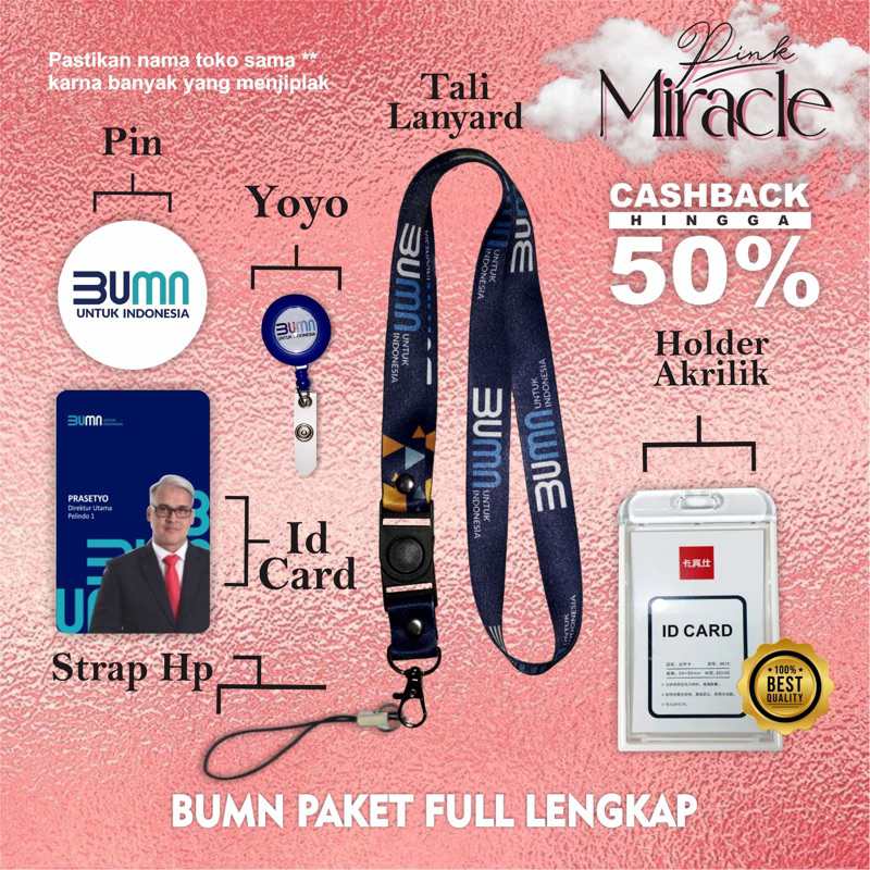 

Tali Lanyard BUMN BIRU / Tali Idcard BUMN BIRU [Ready Stock] Termurah