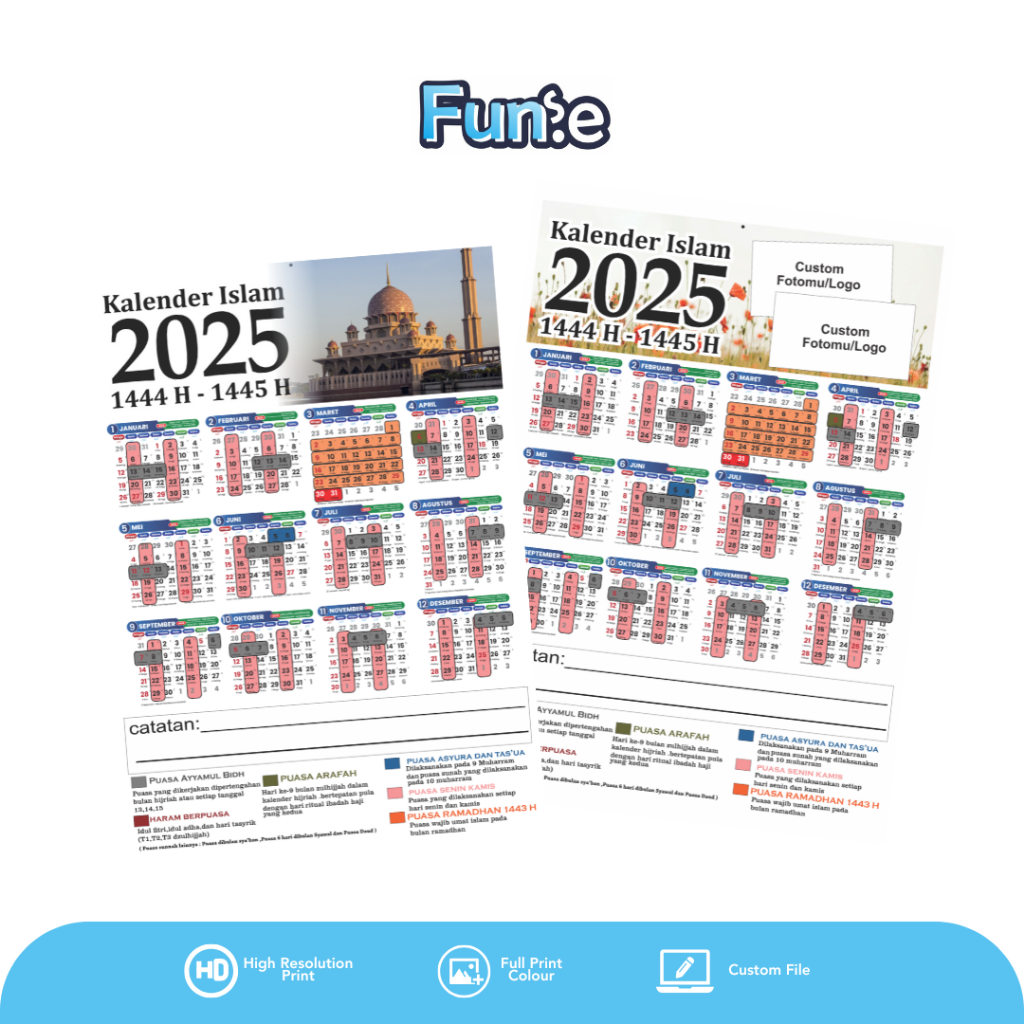 

KALENDER ISLAM 2025 A3+| KALENDER ISLAM PUASA SUNNAH | KALENDER PUASA SUNNAH | KALENDER RINDING CUSTOM ISLAM