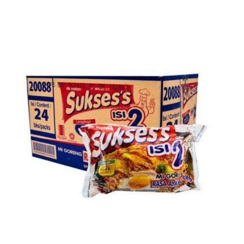 

Mi Instan Sukses's Isi 2 Mi Goreng Rasa Ayam Kremes (1 dus/24 pcs)