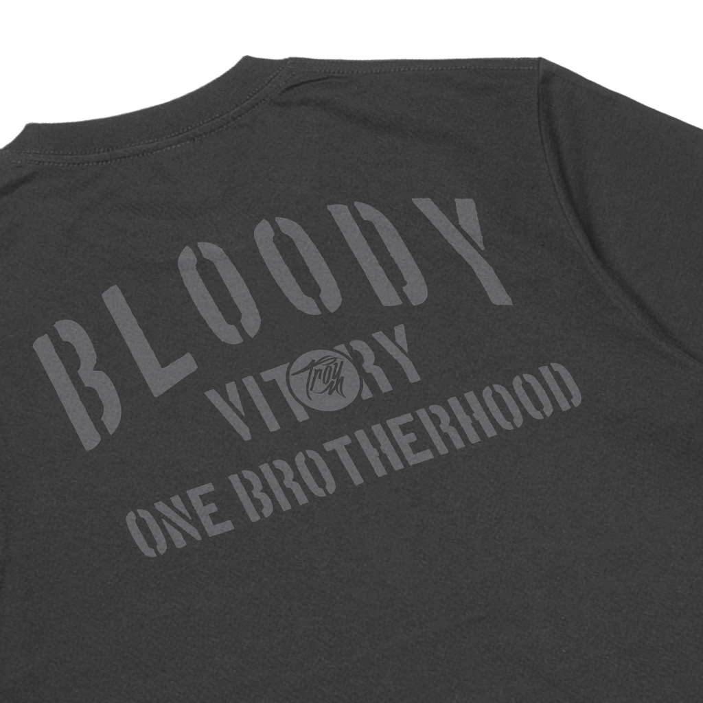 Troy Company T-shirt Dark Grey Bloody - Kaos Lengan Pendek Kaos Abu Gelap MTD 2798