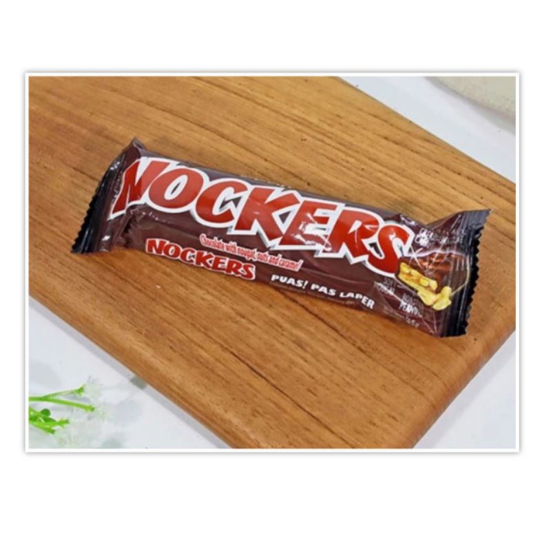 

Nockers Chocolate with Nougat Nuts Caramel 35 gr Cokelat Coklat