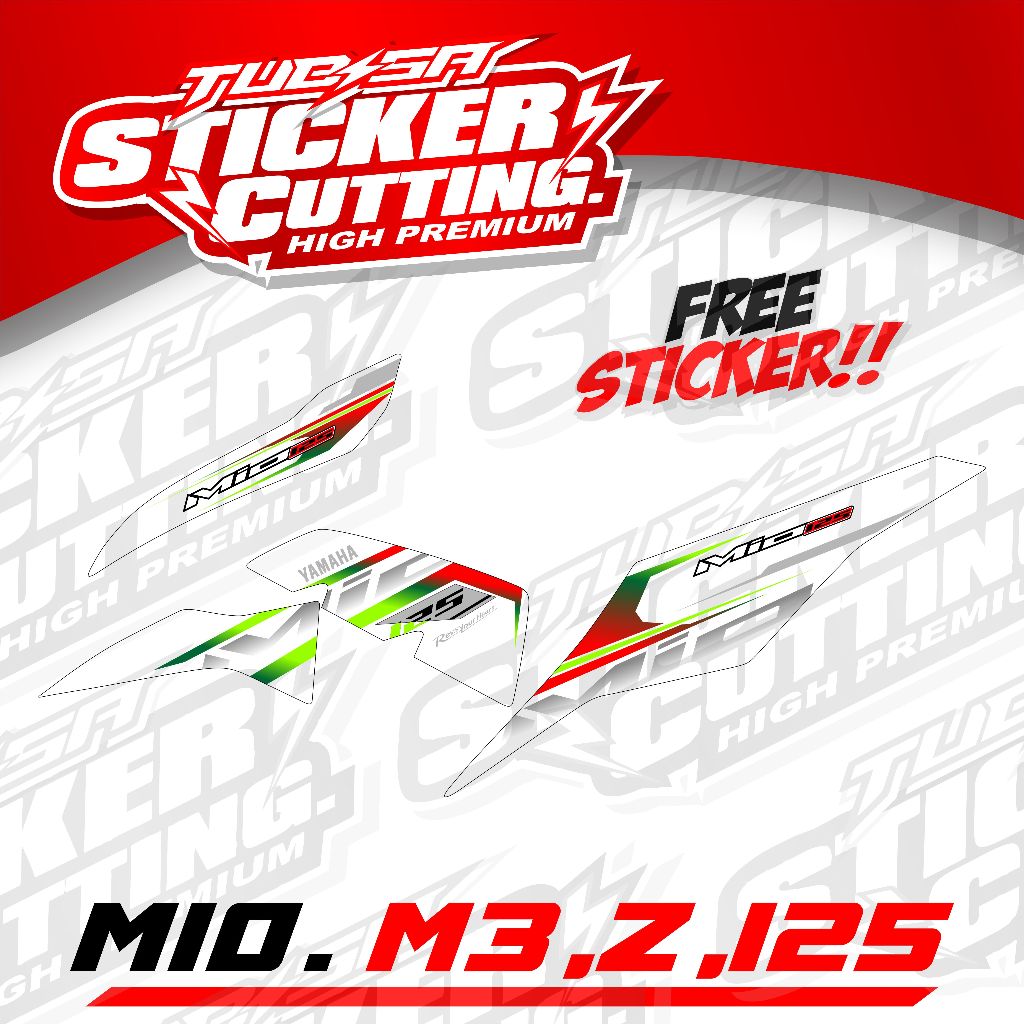 Stiker Transparan UV Mio M3 / Mio Z / Mio 125 Aksesoris Sepeda Motor Mio M3 Transparan Kode : 013
