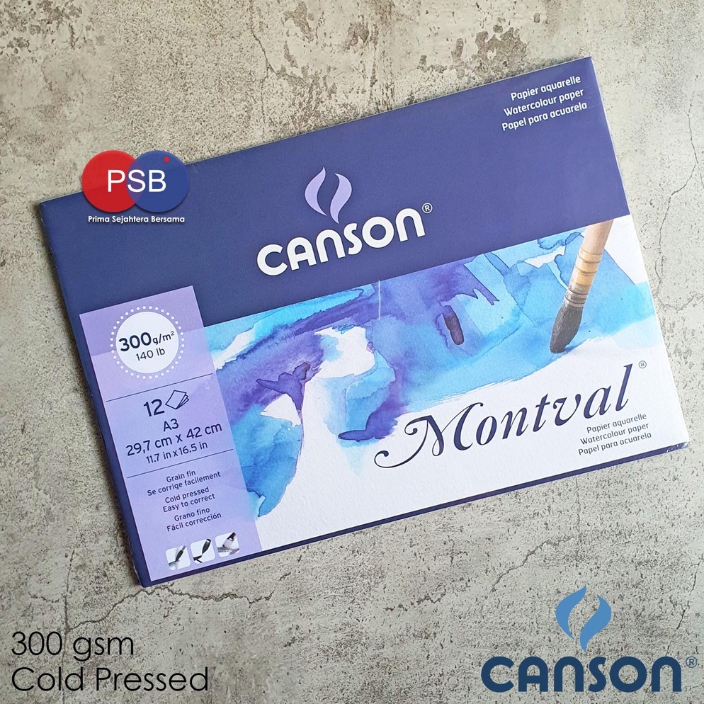 

KODE A46C Canson Montval Pad A3 Cold Press 3gsm Kertas Canson Water Color