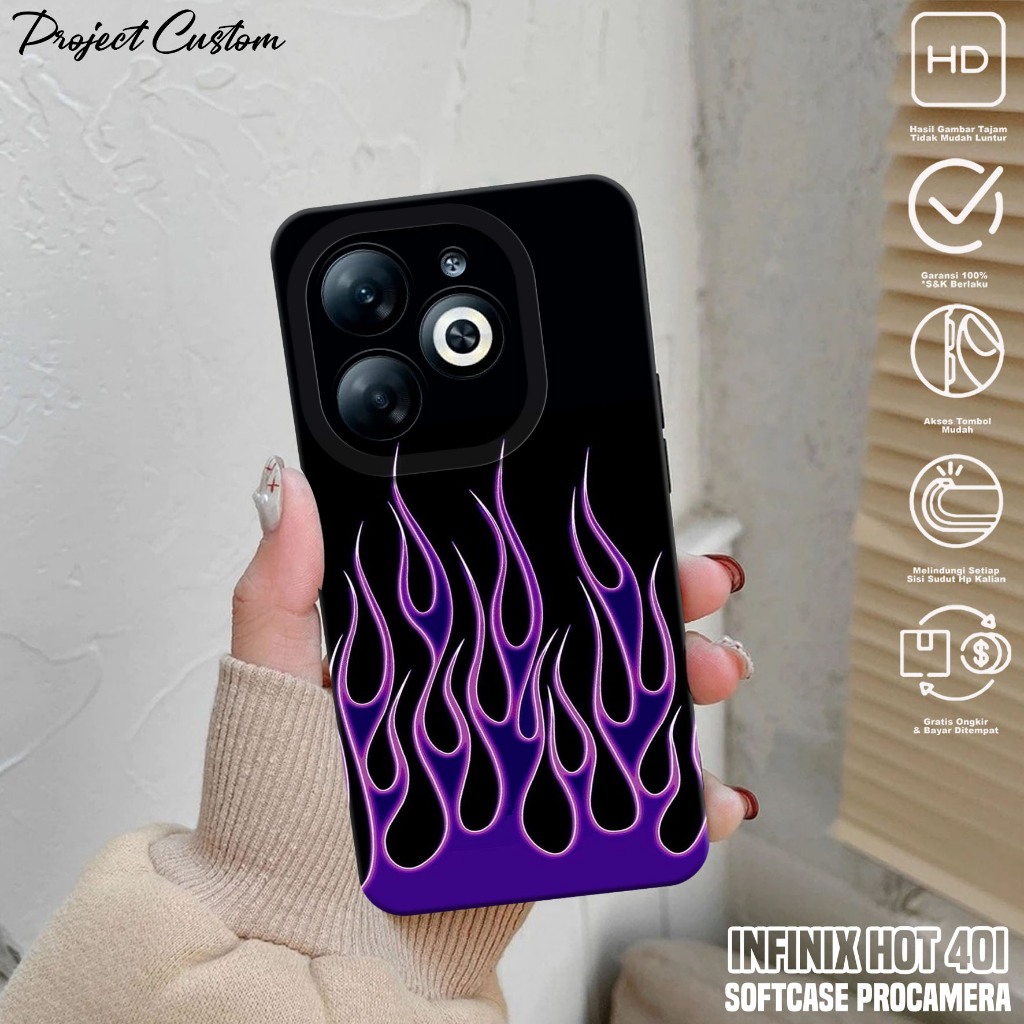 Case INFINIX HOT 40i - Casing Hp INFINIX HOT 40i ( FIRE ) Silikon Hp INFINIX HOT 40i - Softcase Hp I