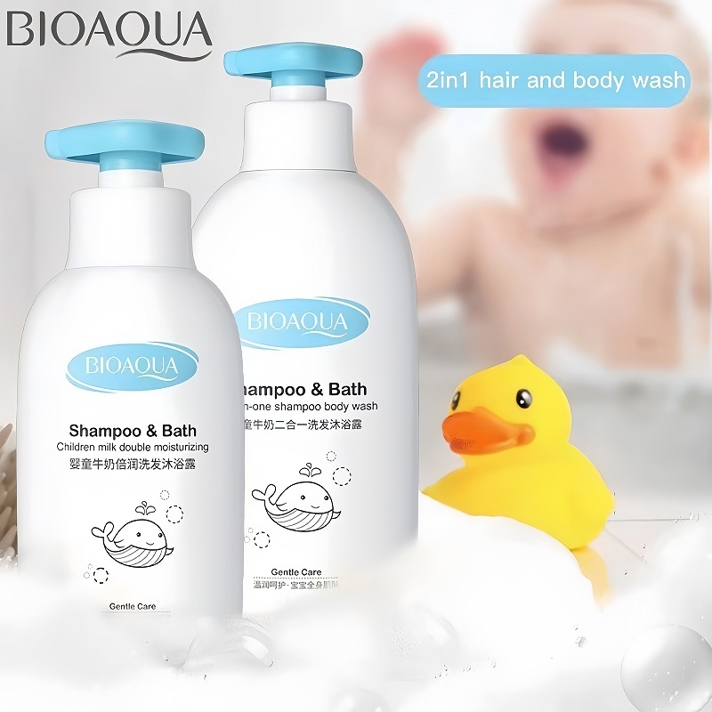 BIOAQUA Sabun Mandi Bayi Sabun Mandi Cair Pemutih Badan Sampo Bayi 2 in 1 Shampoo Dan Baby Body Wash
