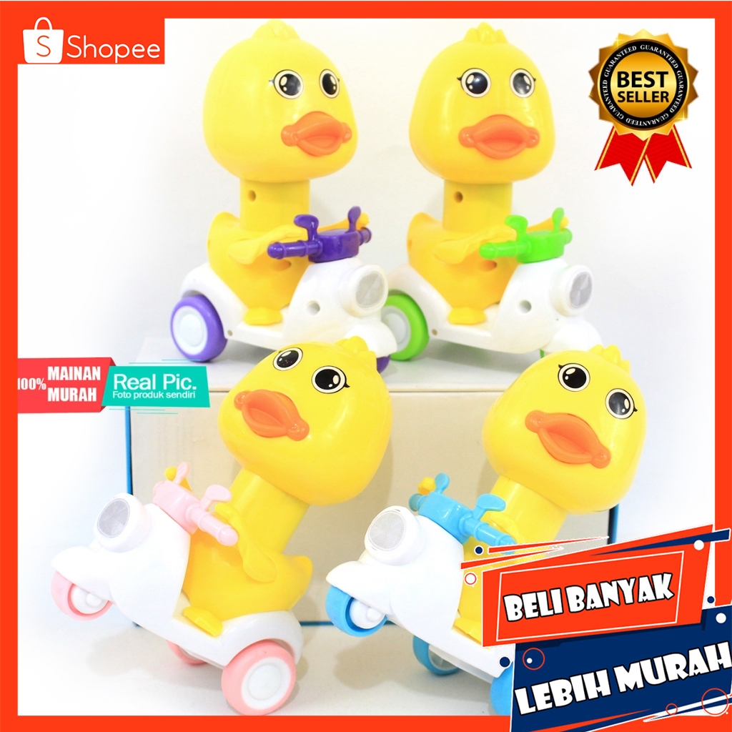 MAINAN BEBEK VESPA TEKAN KEPALA PULLBACK MAINAN BEBEK LUCU VIRAL