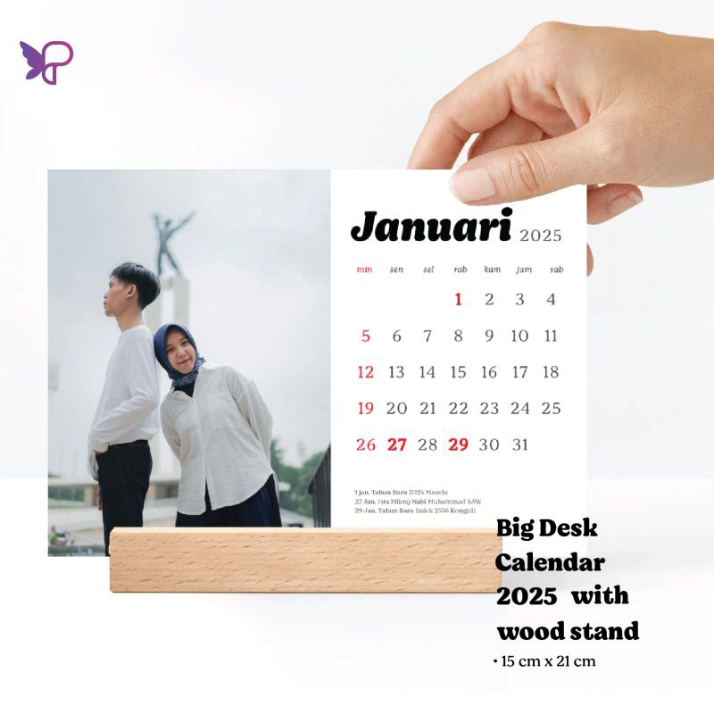 

custom calendar 2025 with wood stand