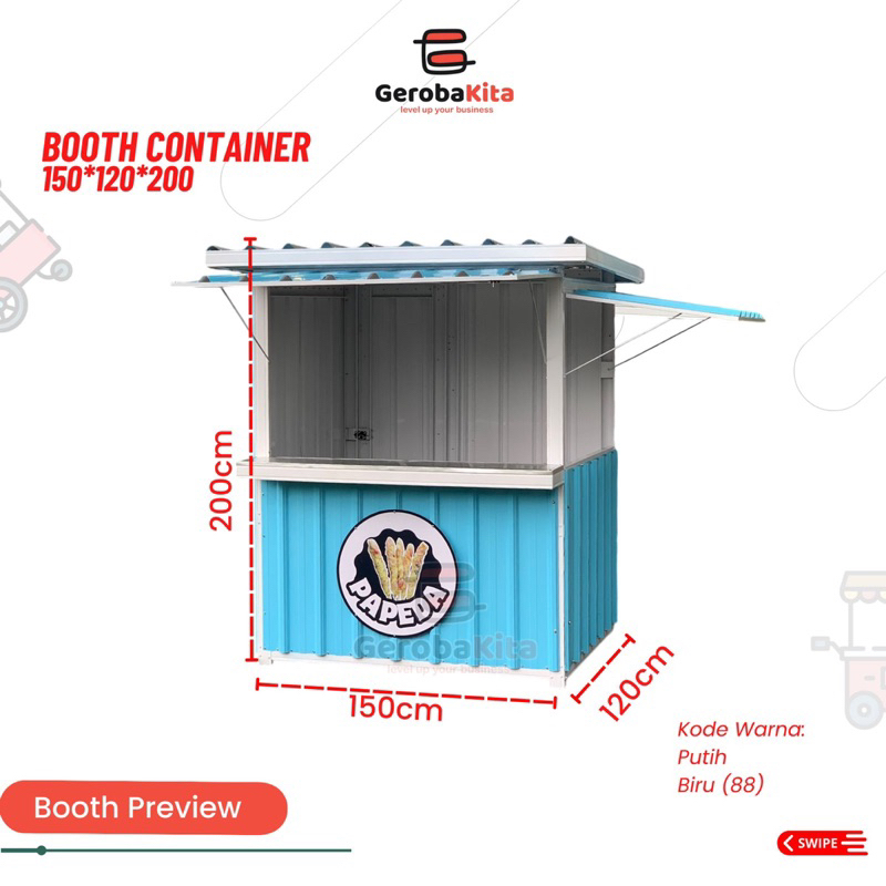 Booth Container 150x120x200
