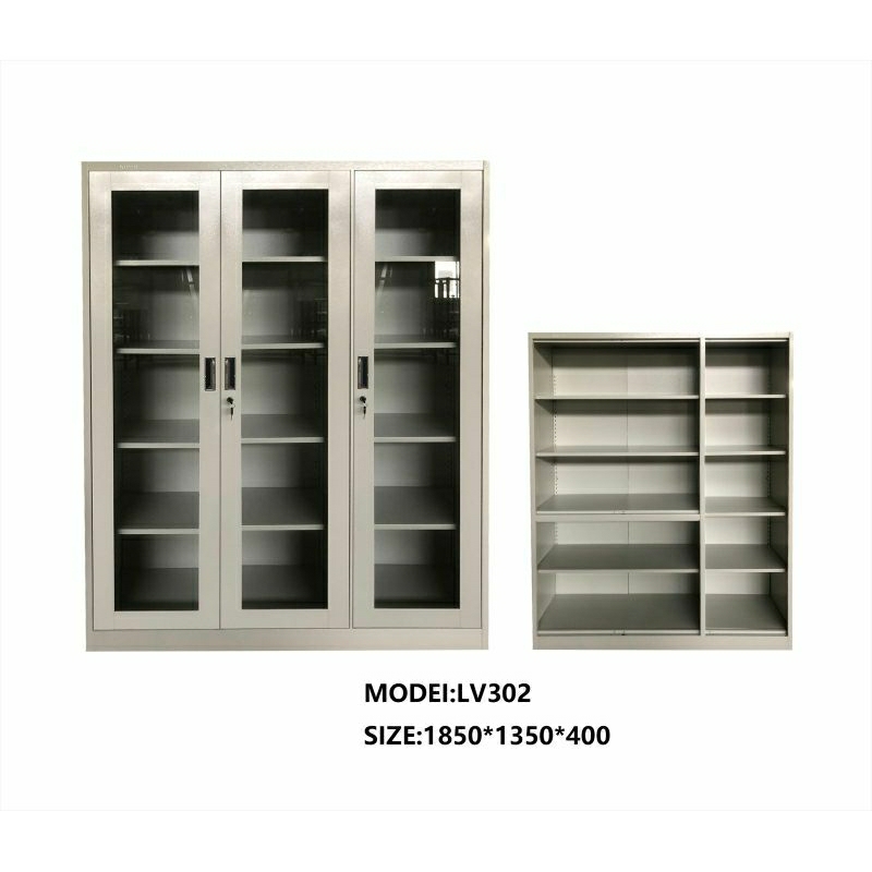 Lemari Arsip Plat Besi 3 Pintu - Lemari Buku - Rak Buku