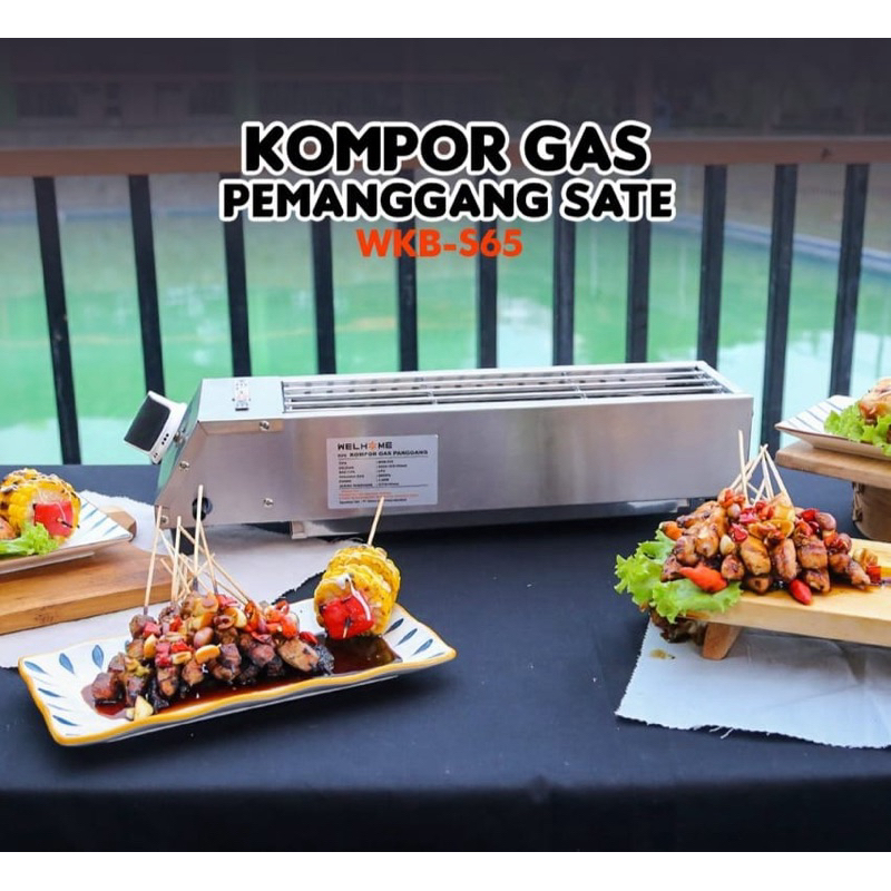 Welhome - Kompor Gas Pemanggang Sate dan Sosis - Kompor Panggangan Sate