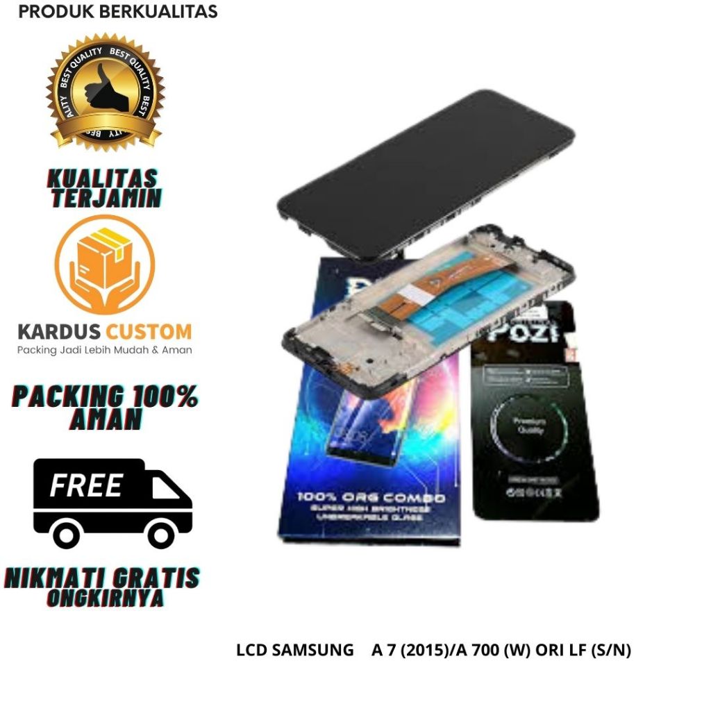 LCD SAMSUNG  A 7 (2015)/A 700 (W) ORI LF (S/N)