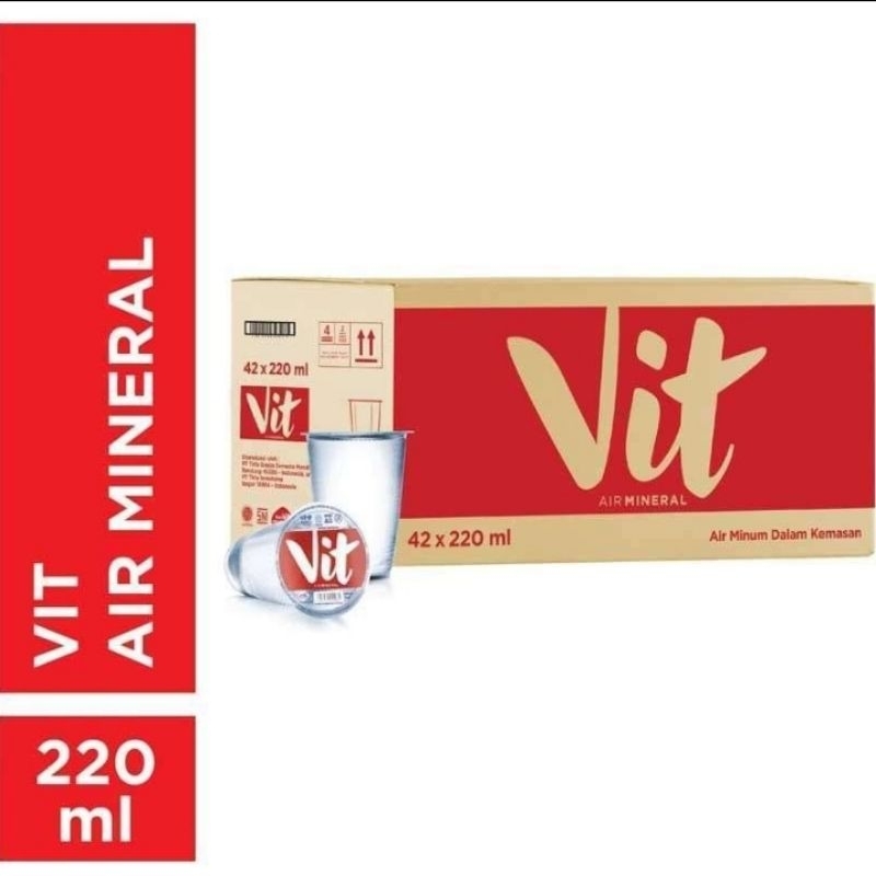 

Air mineral gelas VIT 220ml