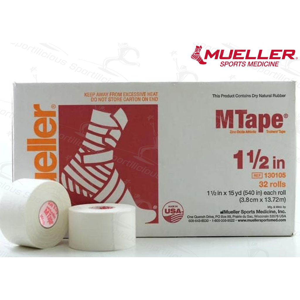 MUELLER ATHLETIC TAPE MTAPE 1 1/2 IN ORIGINAL TAPING JARI TANGAN KAKI