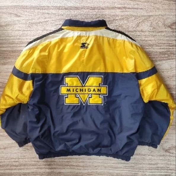 STARTER MICHIGAN NYLON JACKET VARSITY BOMBER