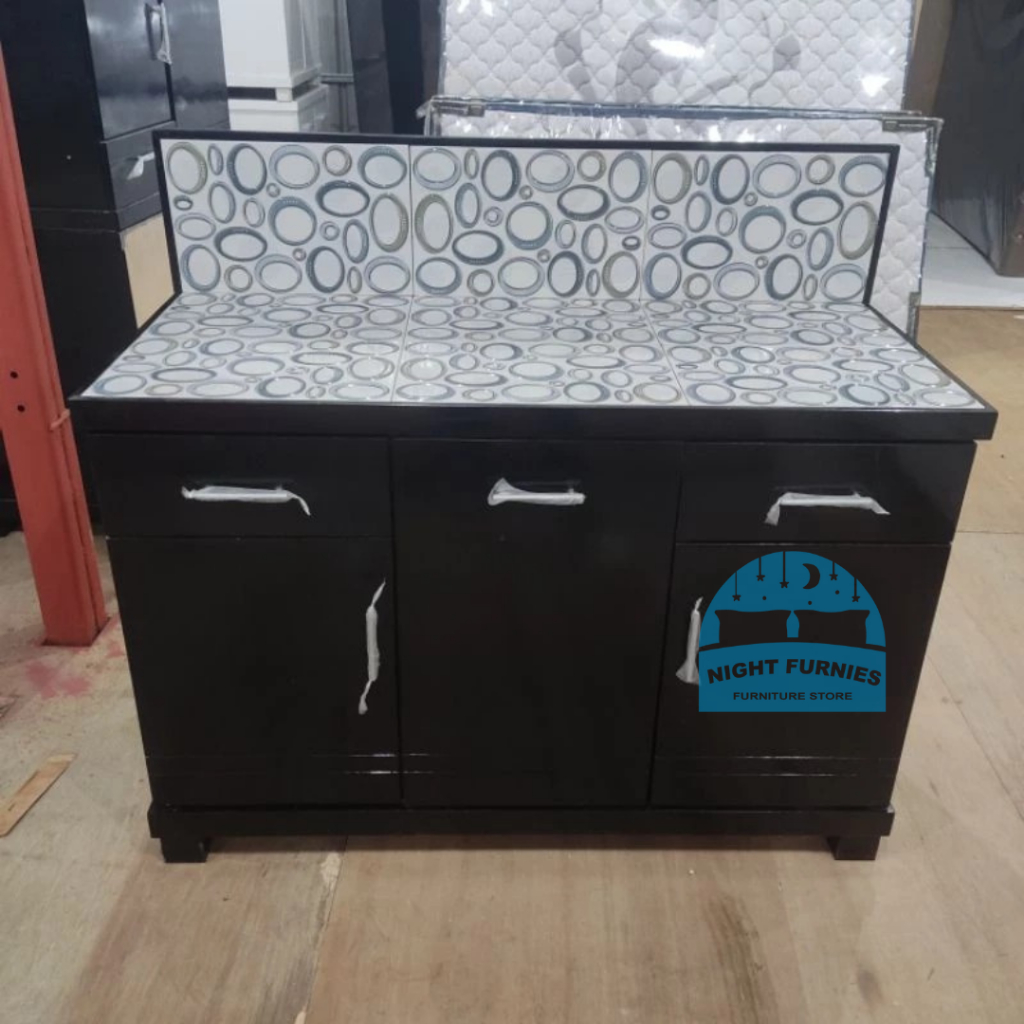 Meja Kompor / Rak Piring / Kitchen Set 3 Pintu / Rak Kompor Rata Minimalis / Rak Meja Kompor Triplek