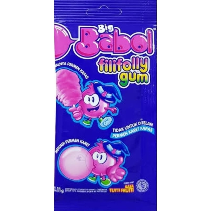 

Permen Karet Big Babol Fififolly Rasa Tutti Frutti 11 gram