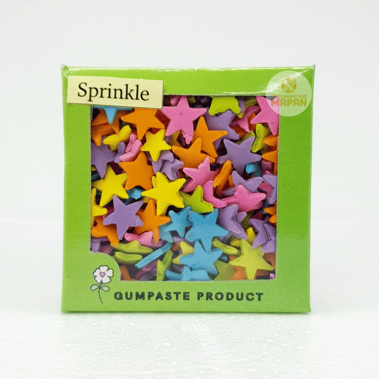 

Sprinkle Karakter Bintang/Love Gumpaste 50gr/Gumpaste Hiasan Kue 50gr
