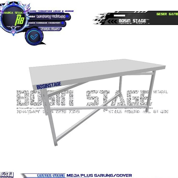 SEWA MEJA LIPAT/MEJA KOTAK/ MEJA HAJATAN SUDAH + COVER /KAIN