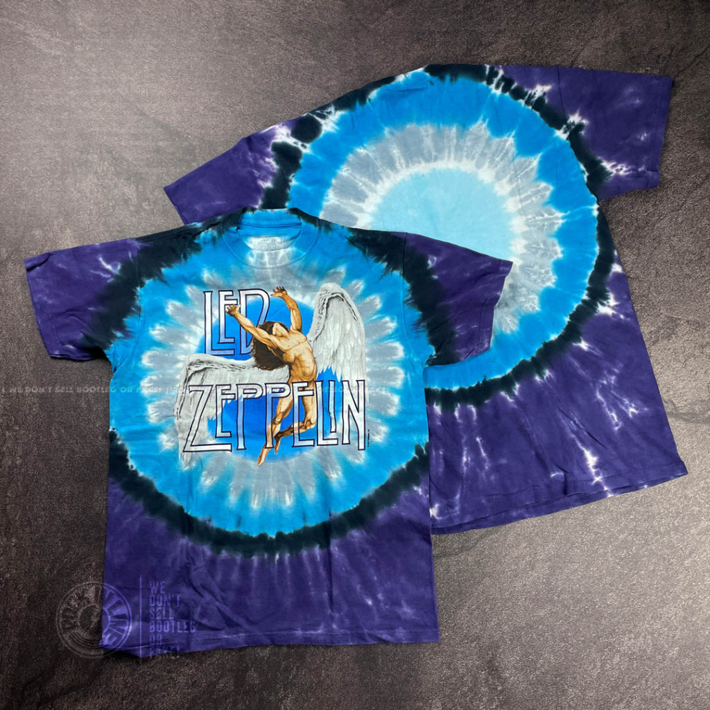 LED ZEPPELIN - SWAN SONG Tie Dye Kaos Band Original