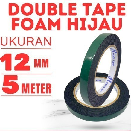 

Double Tape Foam Hijau 12 mm 20 mm Solatip Isolasi Bolak Balik Lakban Dua Sisi Dobel Sided Tape Perekat Busa Bukan Nachi murah