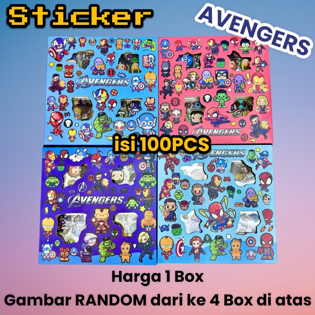 

Diskon 35 Akhir Pekan Sticker NONO AVENGER Superhero Stiker anak cowo spiderman ironman hulk isi 1Pcs A119