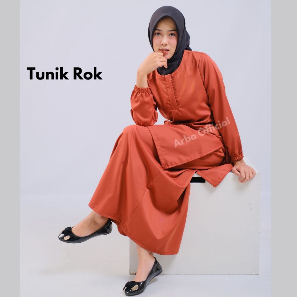 Baju Jaga OK Tunik Rok Scrubs Dokter Perawat Nakes Lengan panjang Karet Bahan Toyobo