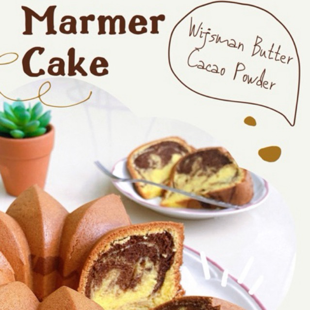 

[PO] MiKitchen GLUTEN FREE - MARMER CAKE Wijsman Butter (Bundt Pan +/- 21cm) HALAL