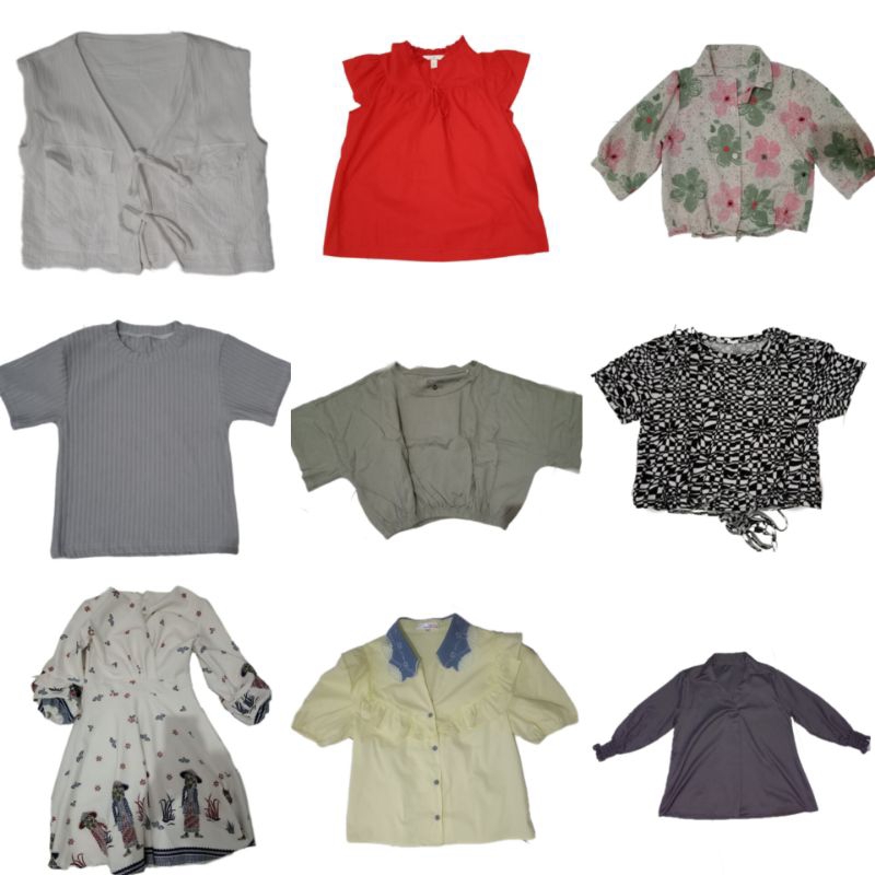 PRELOVED - Vest putih / H&M Top / Blouse / Blouse kerja / Baju kerja / Kemeja kerja / Midi dress / D